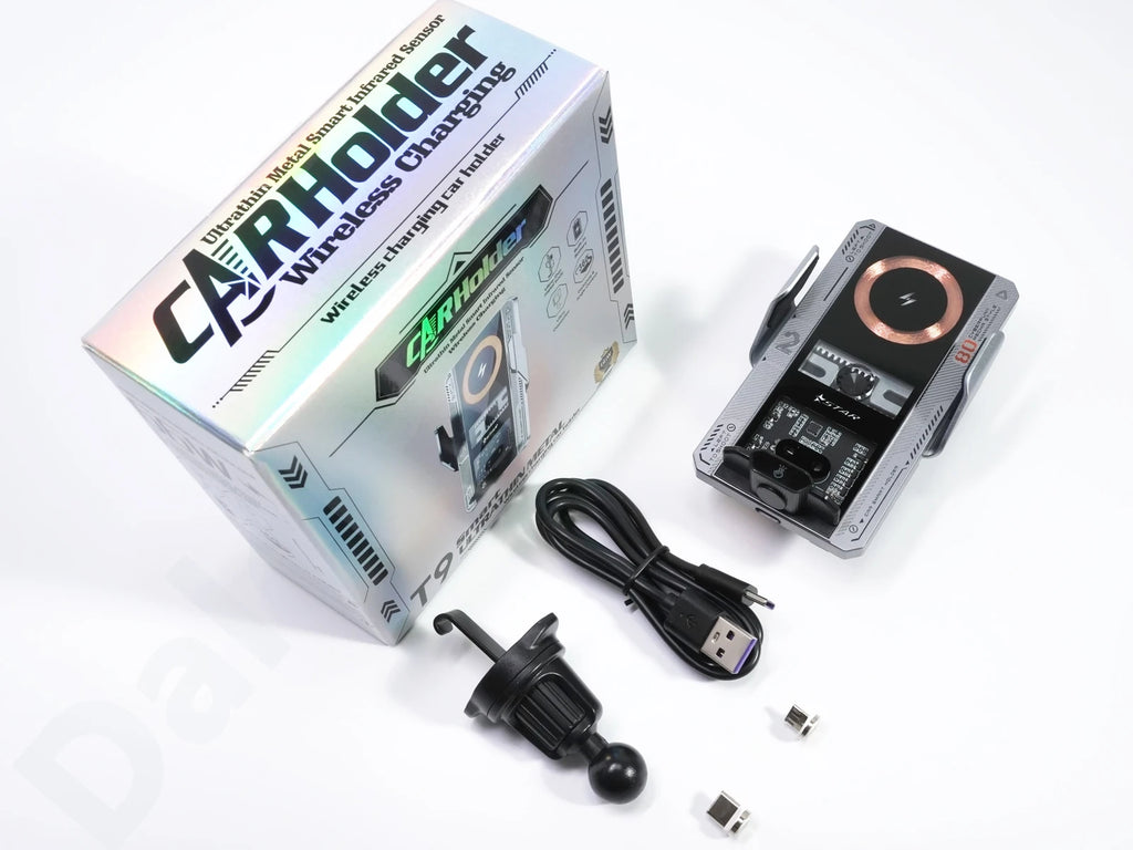 Smart Sensing Car Phone Mount | 15W Wireless & 66W Fast Charging Auto Clamping Holder