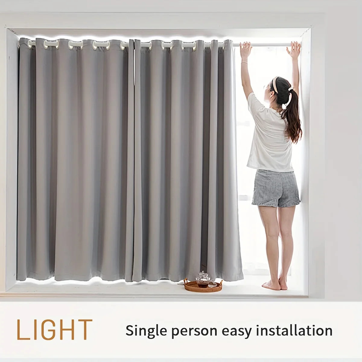 Modern Blackout Curtains - 2 Pcs Set with Coated Lining for Home Decor
