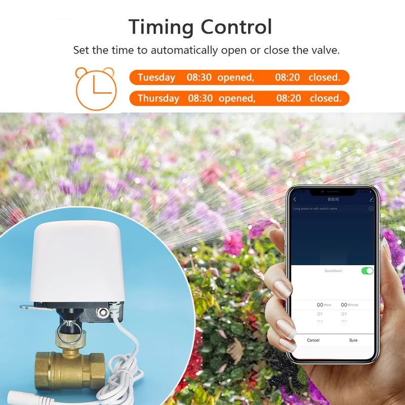 Vabena Tuya Smart Water Valve - Remote Control & Leak Detection
