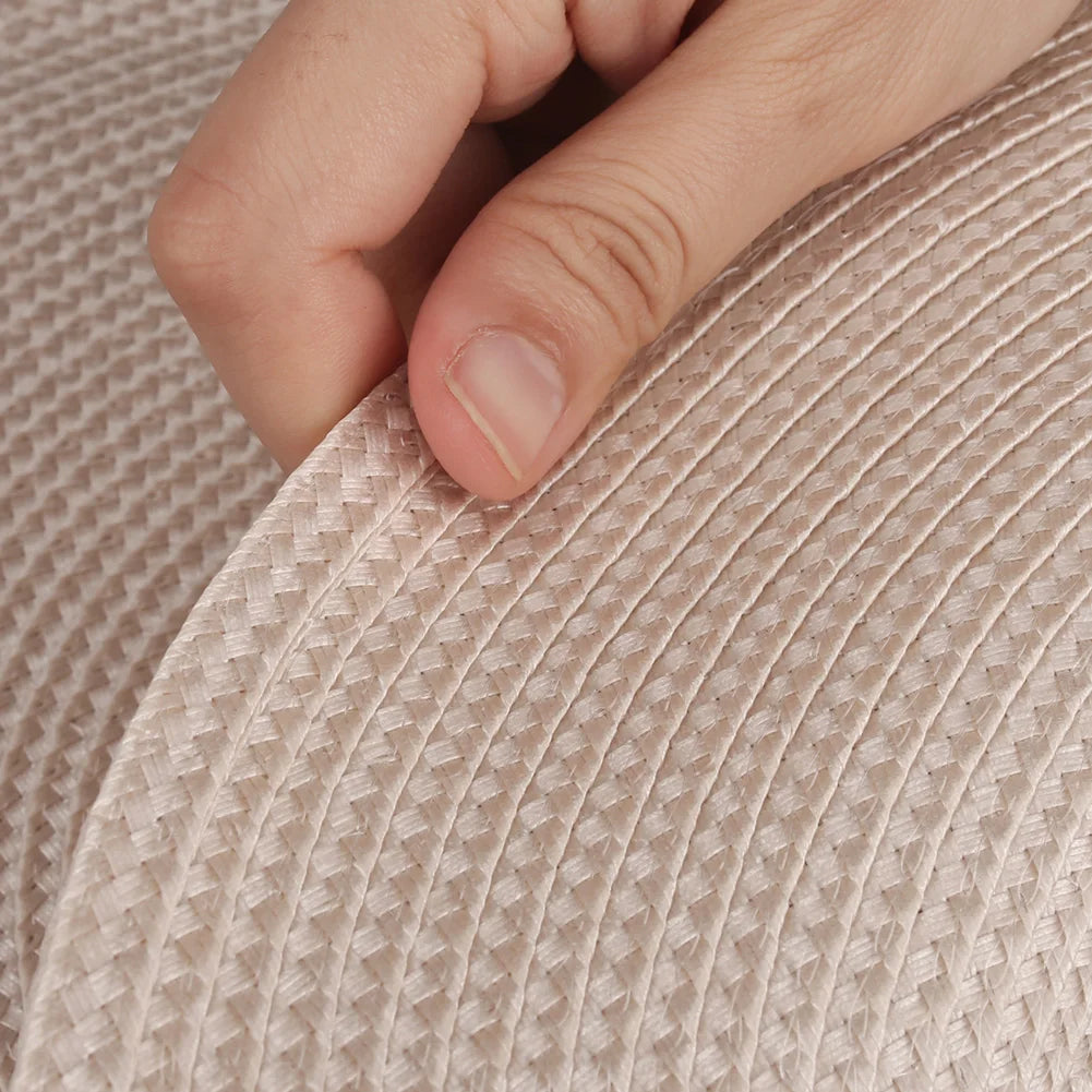 Elegant Round Braided Placemats - Set of 6 Table Mats & Coasters