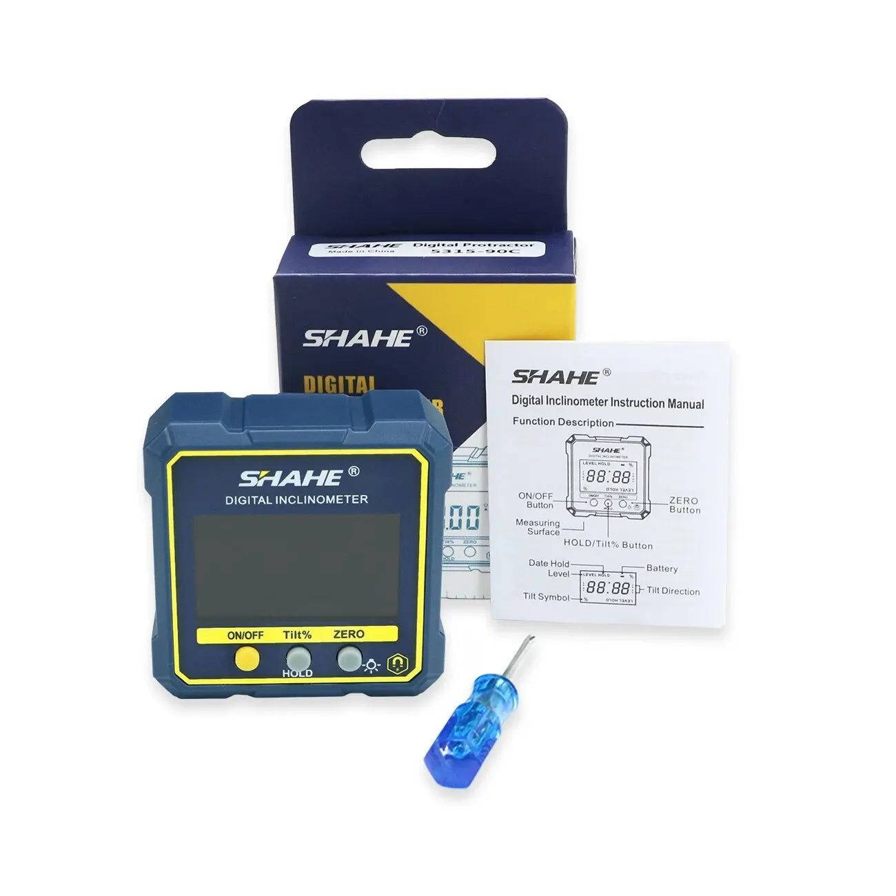 SHAHE Digital Angle Gauge Magnetic Protractor Inclinometer with Backlight