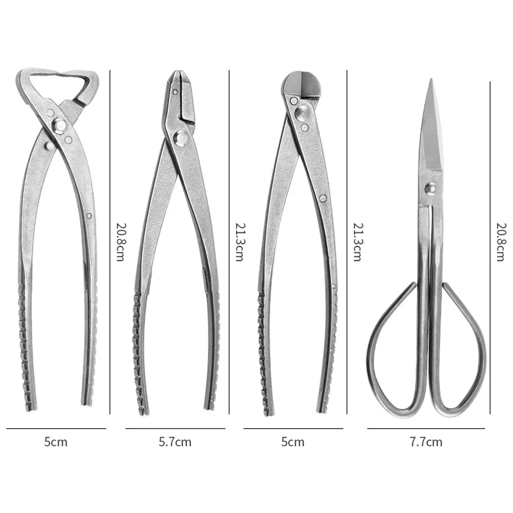 Professional Bonsai Tools: Root Cutter & Pruning Scissors - Stainless Steel