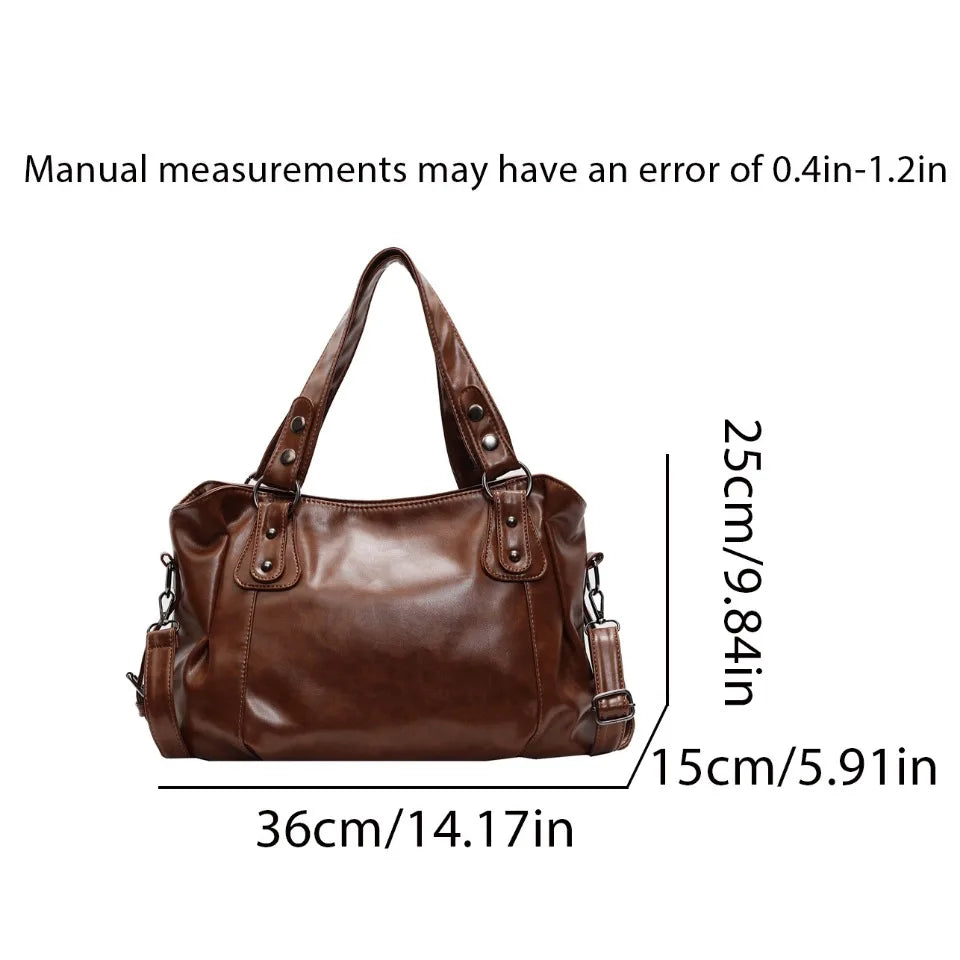 Vabena 2026 Soft Interior Shoulder Bags - High Quality Contrasting PU Handbags