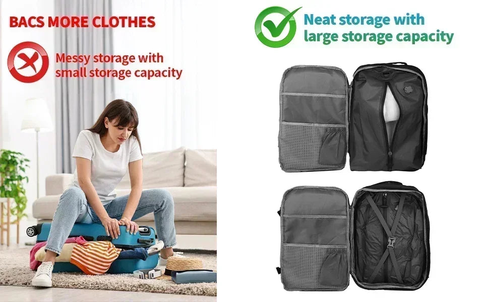 17L Vacuum Compression Travel Bag with Pump - Reusable Space Saver for Clothing