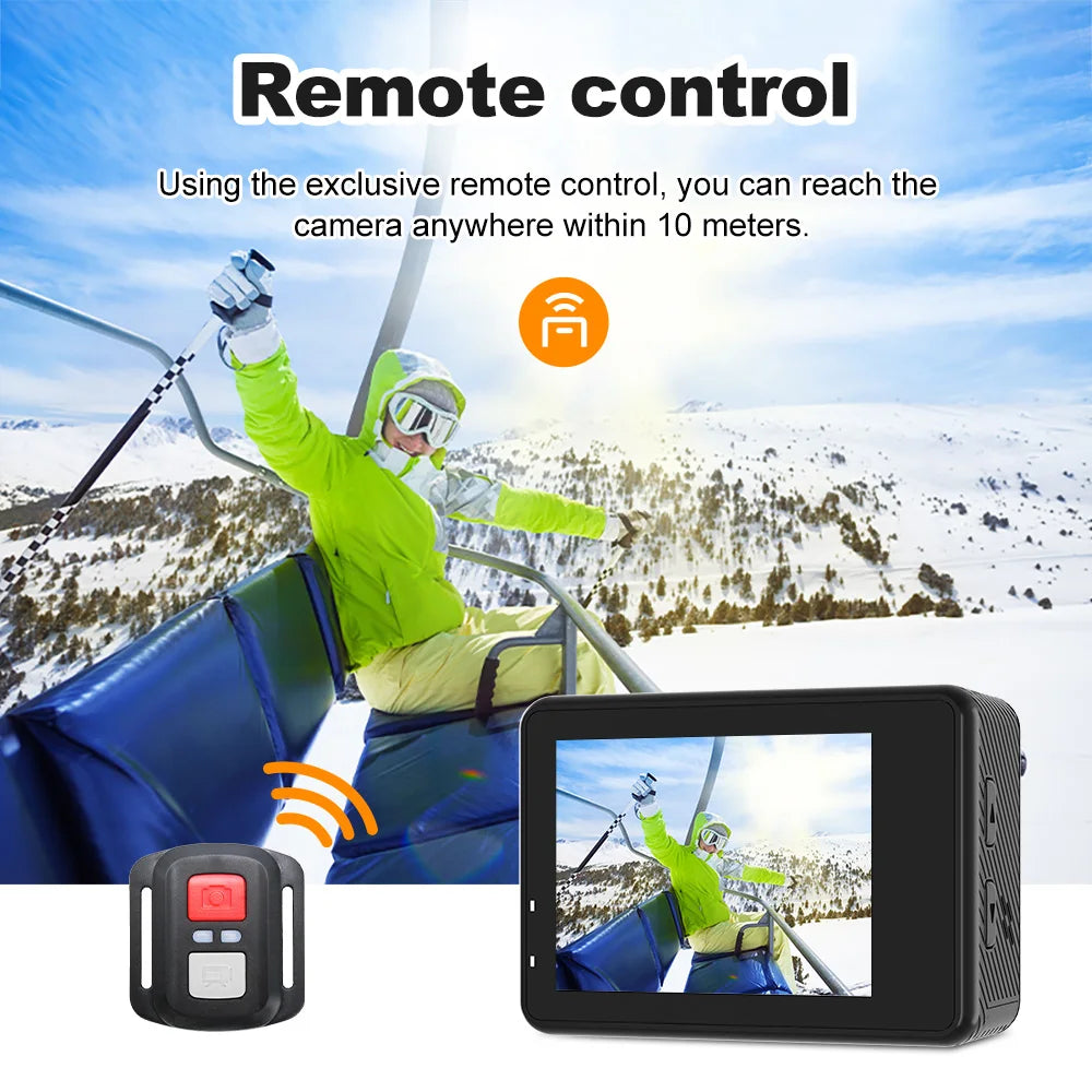 Ourlife 5K Action Camera 4K60FPS | Touch Screen, 30M Waterproof