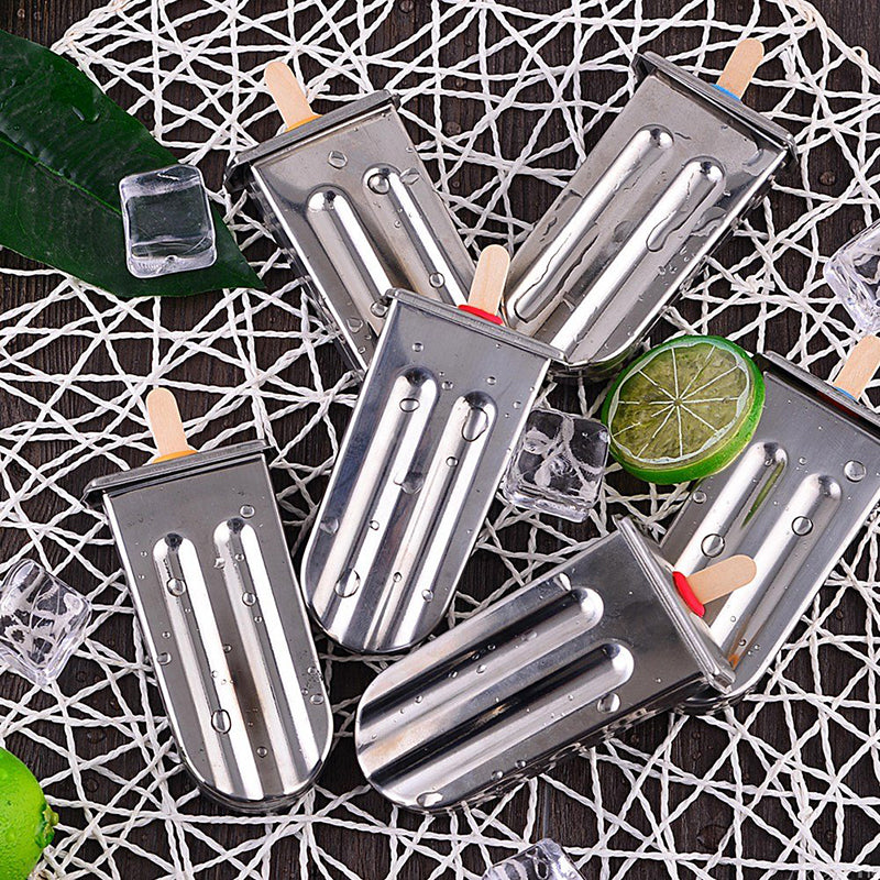 Stainless Steel Popsicle Mold Rack – Homemade Ice Cream & Lolly Maker Set
