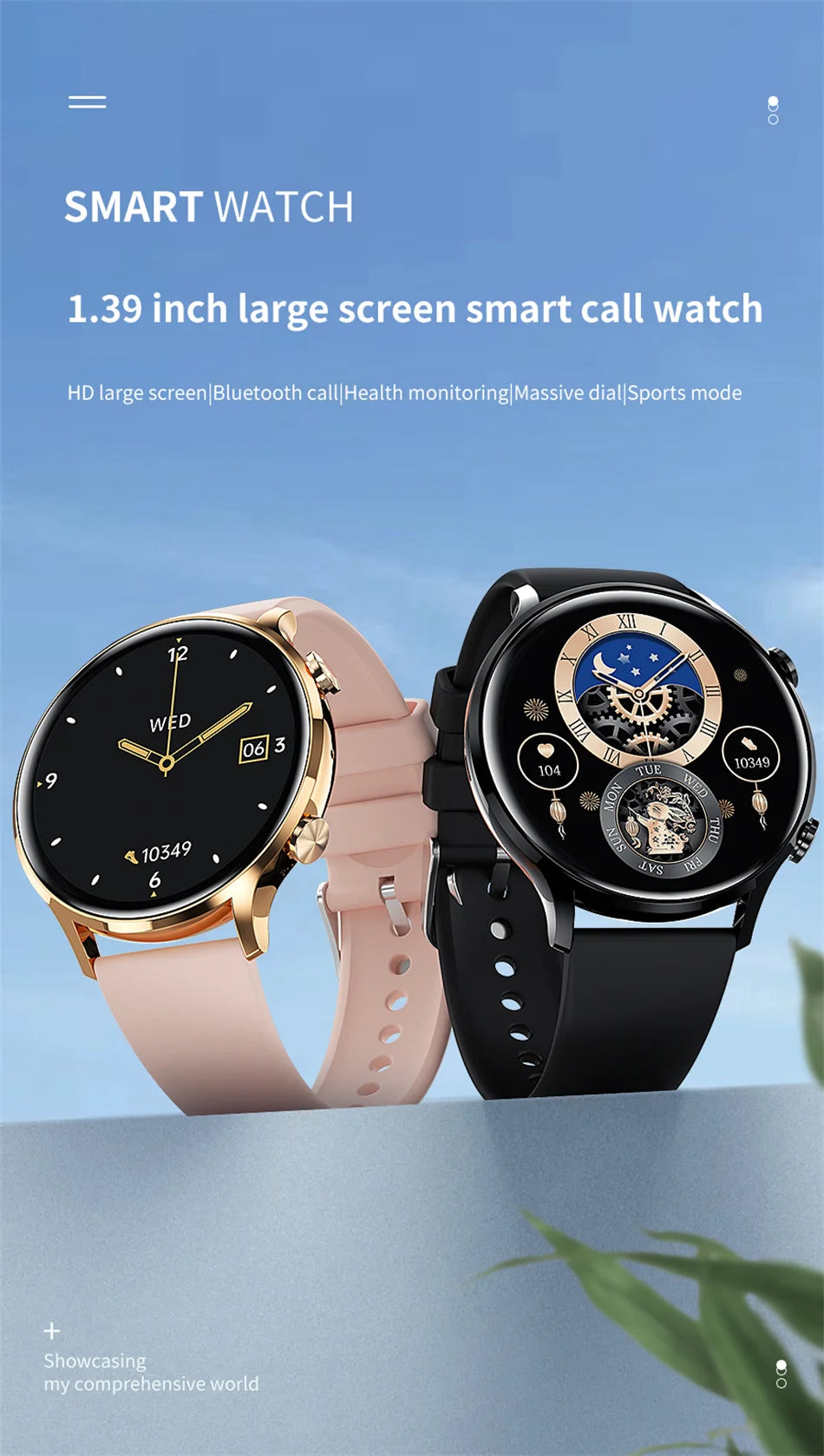 Vabena 2026 Smartwatch for Women & Men | AMOLED, GPS, IP68