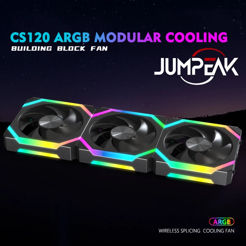 JUMPEAK CS120 ARGB 360mm Modular PWM Silent PC Cooling Fan Kit