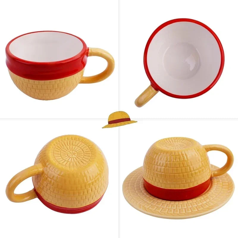 Anime Hat Ceramic Mug & Plate Gift Set - Fandom Present