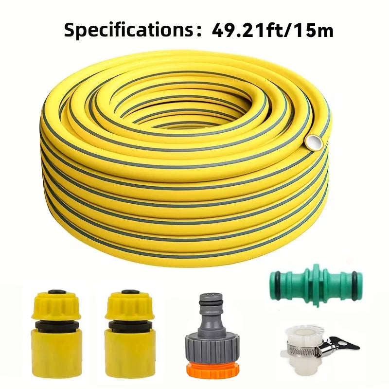 Vabena Heavy-Duty Rubber Garden Hose - 10/20/30m, All-Season, Leak-Proof, Durable