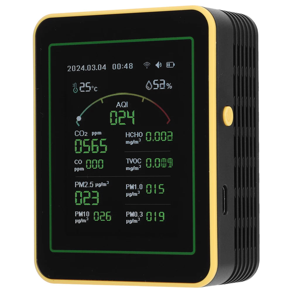 Vabena Professional 15-in-1 Air Quality Monitor Station - Comprehensive Indoor Analysis