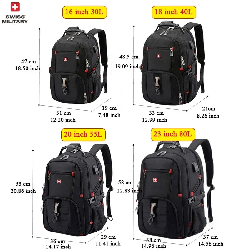 SWISS MILITARY Heavy-Duty Travel Backpack | Durable & Spacious