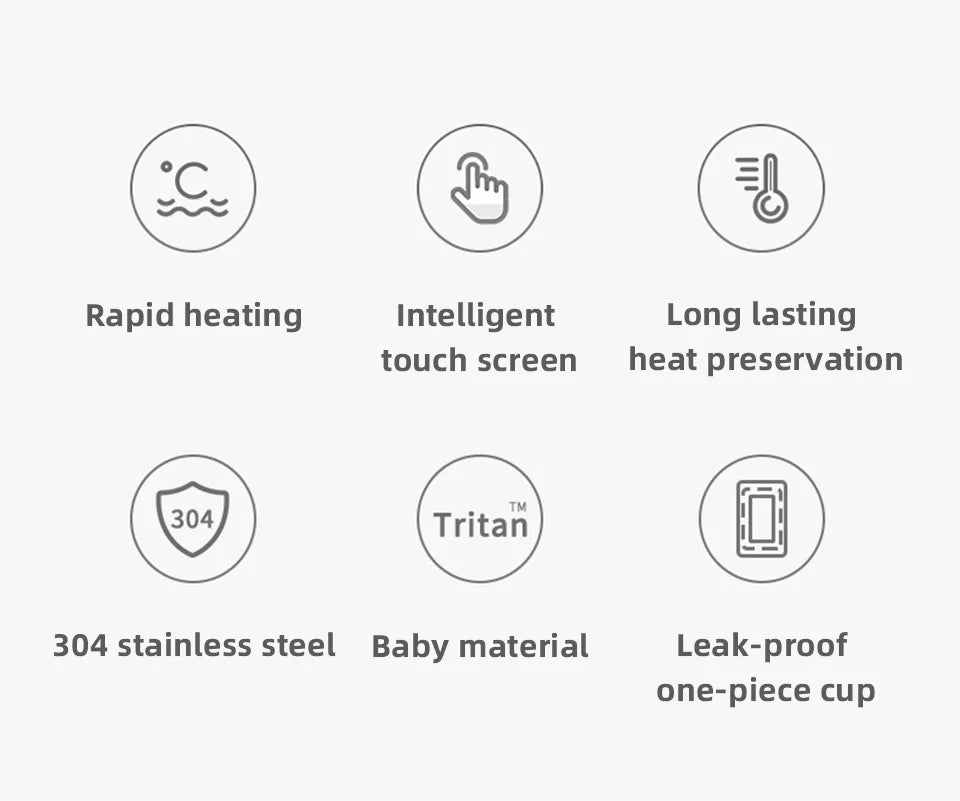 Portable Smart Car Kettle & Heating Mug - 12V/24V Touch Screen Thermal Cup