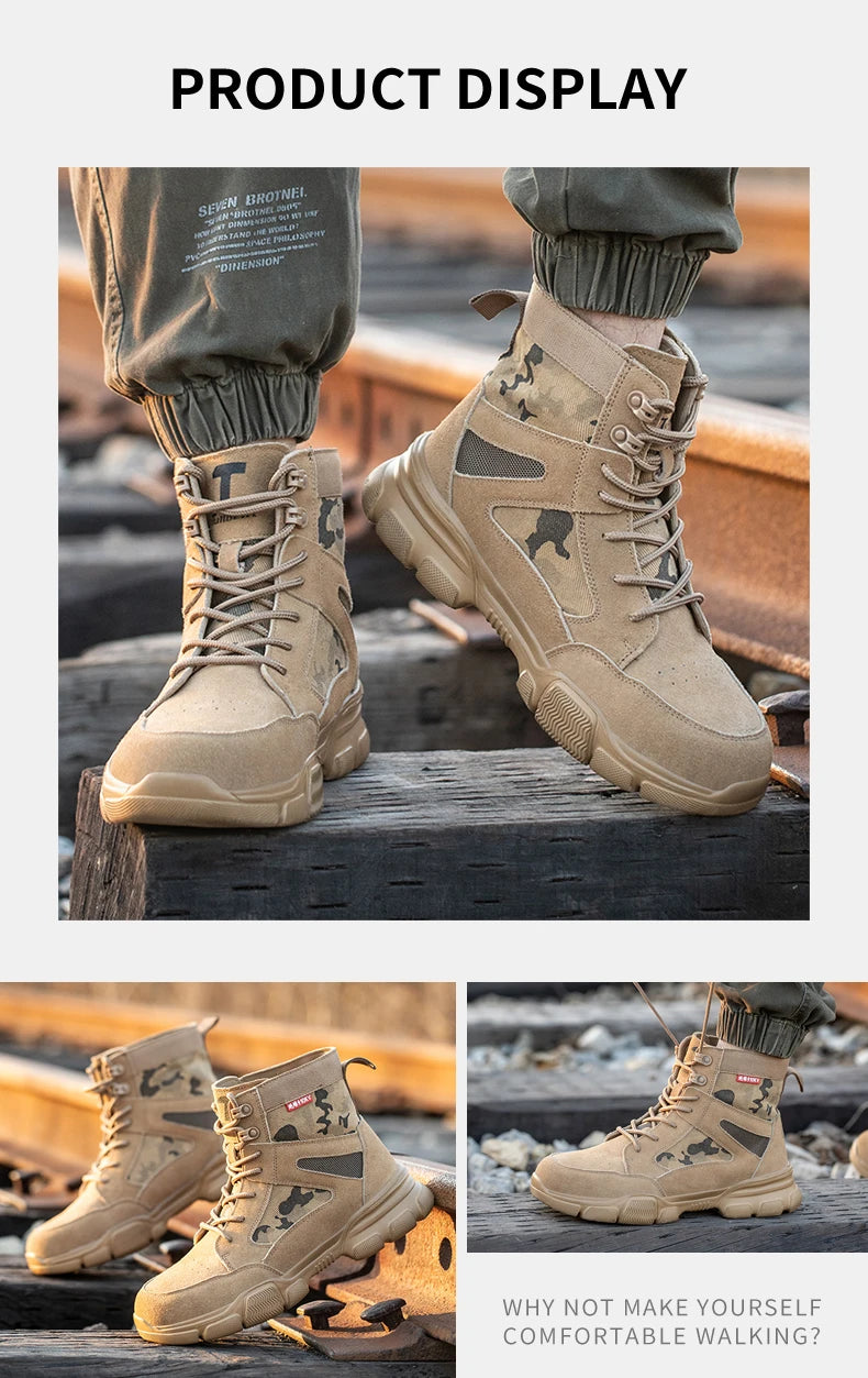 Tulldent Desert Combat Indestructible Safety Boots | Ultimate Protection Footwear