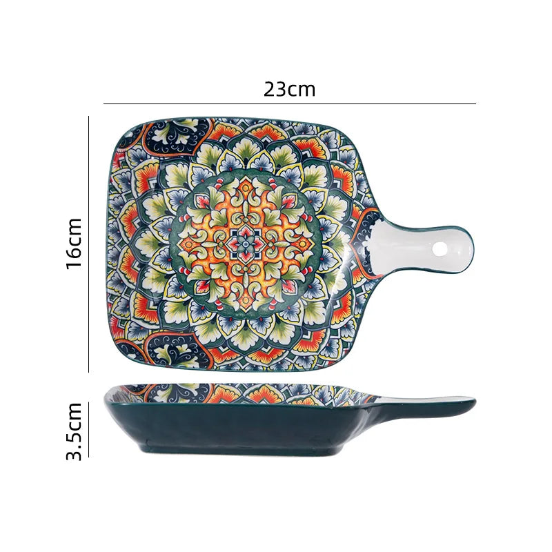 Bohemia Retro Ceramic Tableware Set for 4 | Elegant Dining