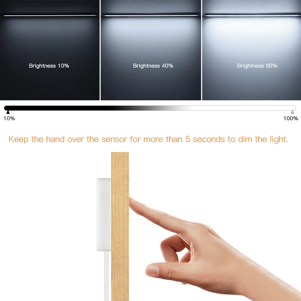 Smart Wireless LED Cabinet Lights: Motion & Touch Sensor for Kitchen & Wardrobe