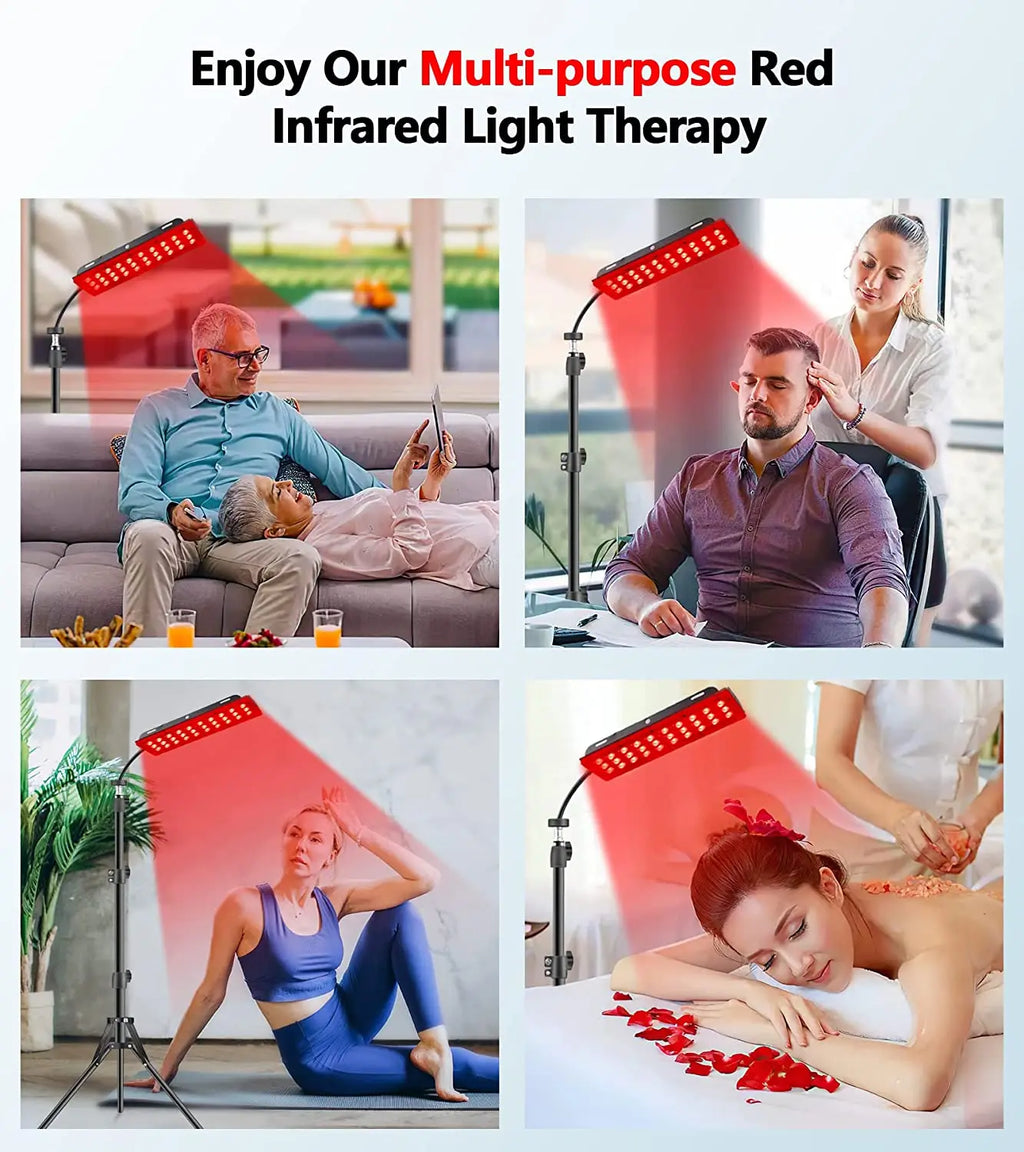 LED Red Light Therapy Lamp for Full Body & Face - Near Infrared for Joint Pain, Muscle Relief & Beauty