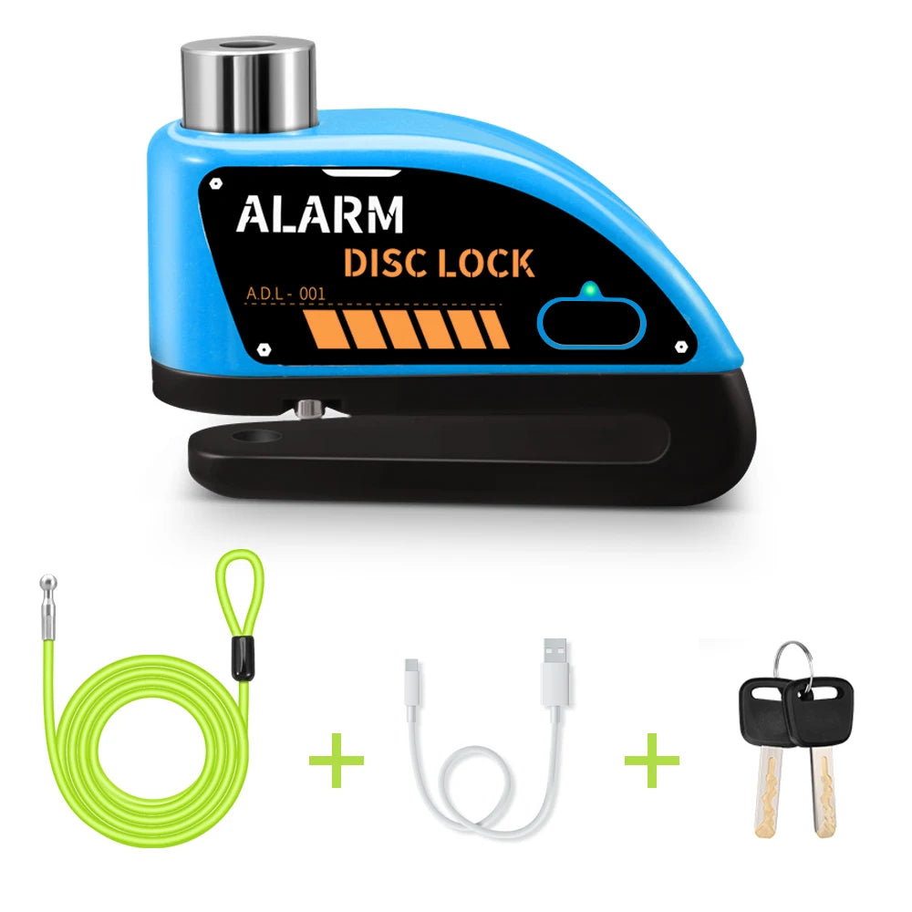 Extractme 110dB Motorcycle Alarm Disc Lock - Ultimate Waterproof Anti-Theft Security