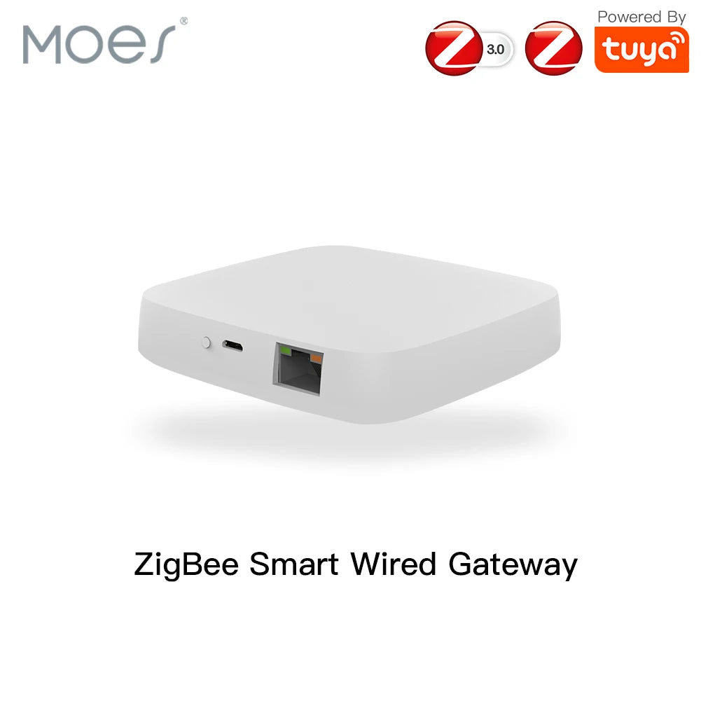 MOES Wired Zigbee 3.0 Gateway - Smart Home Ethernet Hub