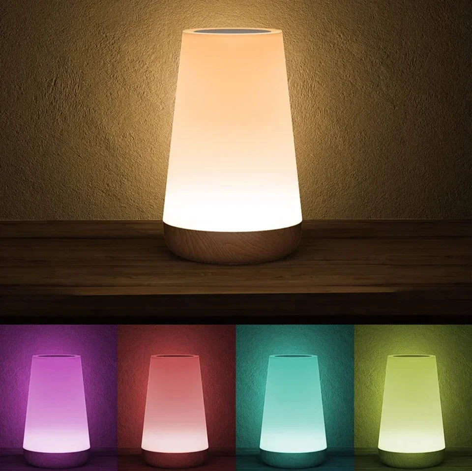 TUYA WiFi Smart LED Touch Bedside Lamp - Dimmable Night Light with USB, Alexa, Google Home