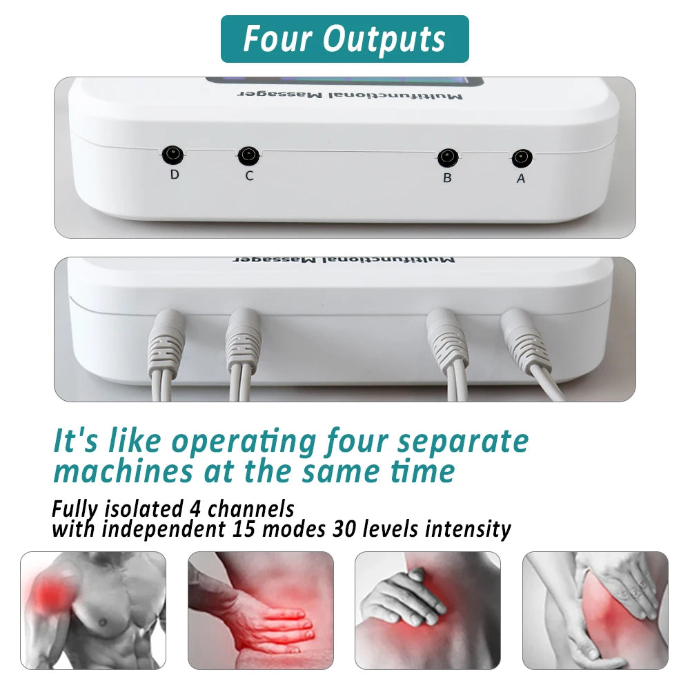 EMS TENS Unit Electric Muscle Stimulator | Rechargeable Pulse Massager for Pain Relief & Recovery