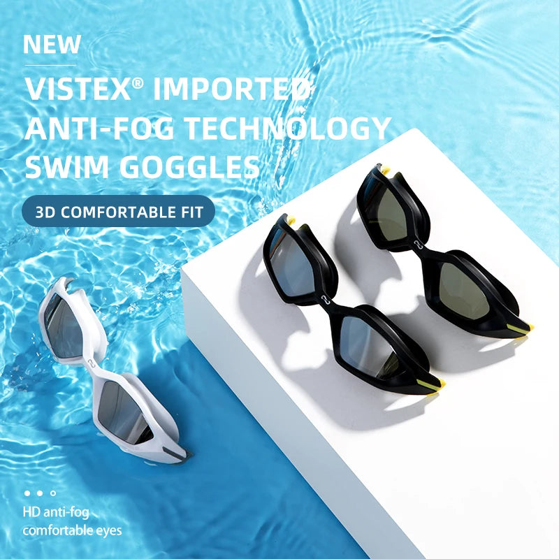 COPOZZ Professional Electroplate Swim Goggles - Anti-Fog UV Protection