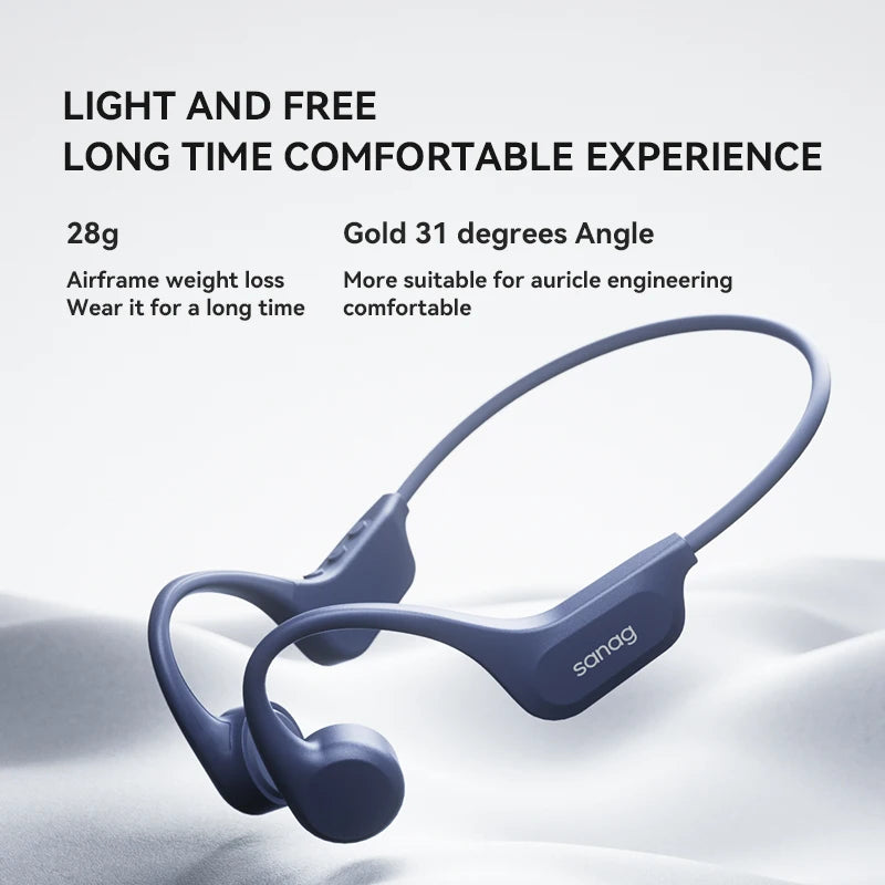 Sanag B60S Bone Conduction Swimming Headphones IPX8 Bluetooth MP3