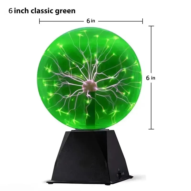 8 Inch Sound Control Plasma Ball Lamp - LED Touch Night Light