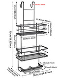 3-Tier Hanging Shower Caddy - Large Capacity Bathroom Organizer with 2 Soap Dishes