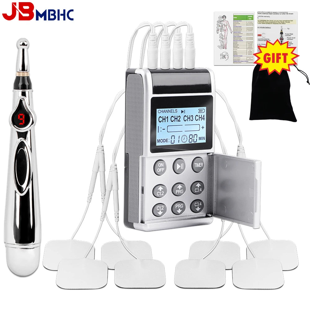 Advanced TENS Muscle Stimulator & Massager for Pain Relief with Meridian Pen