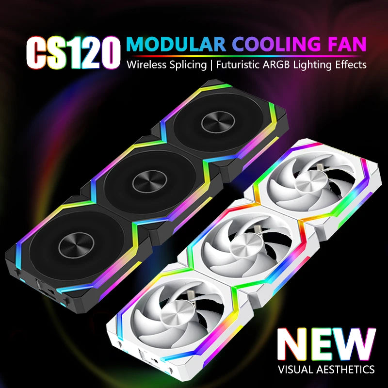JUMPEAK CS120 ARGB 360mm Modular PWM Silent PC Cooling Fan Kit