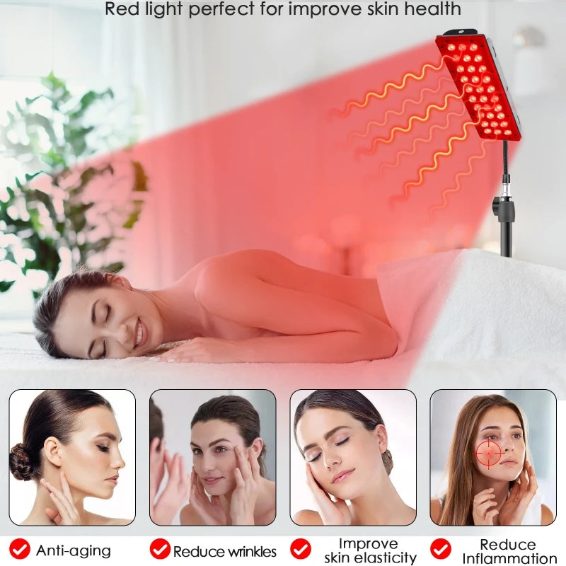 LED Red Light Therapy Lamp for Full Body & Face - Near Infrared for Joint Pain, Muscle Relief & Beauty
