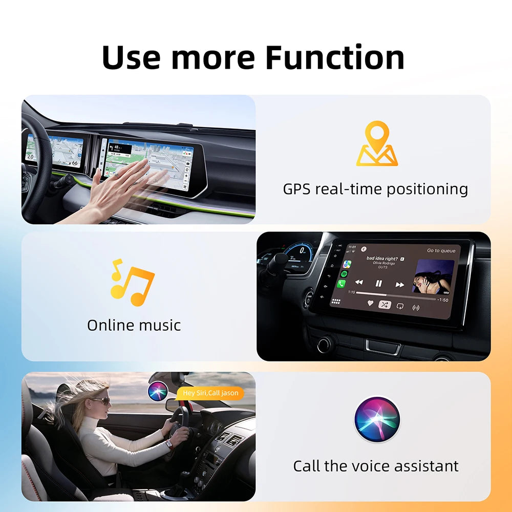 2in1 Wireless CarPlay & Android Auto Adapter | AI Smart Box for Cars