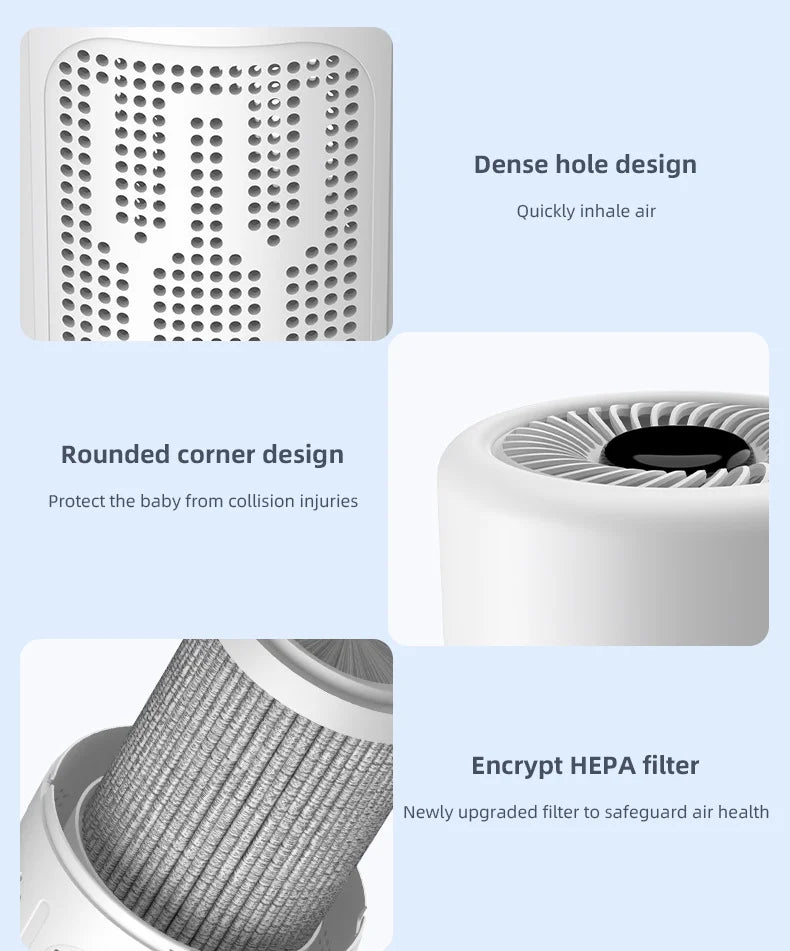 TINSOL Mini Air Purifier - HEPA Filter & Negative Ion Technology