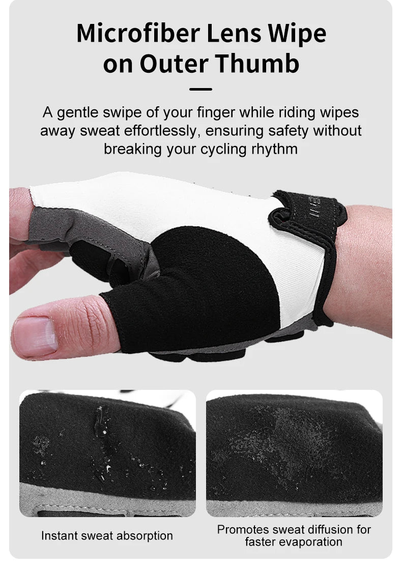 INBIKE Shockproof Gel Pad Cycling Gloves - Half Finger Summer Sport