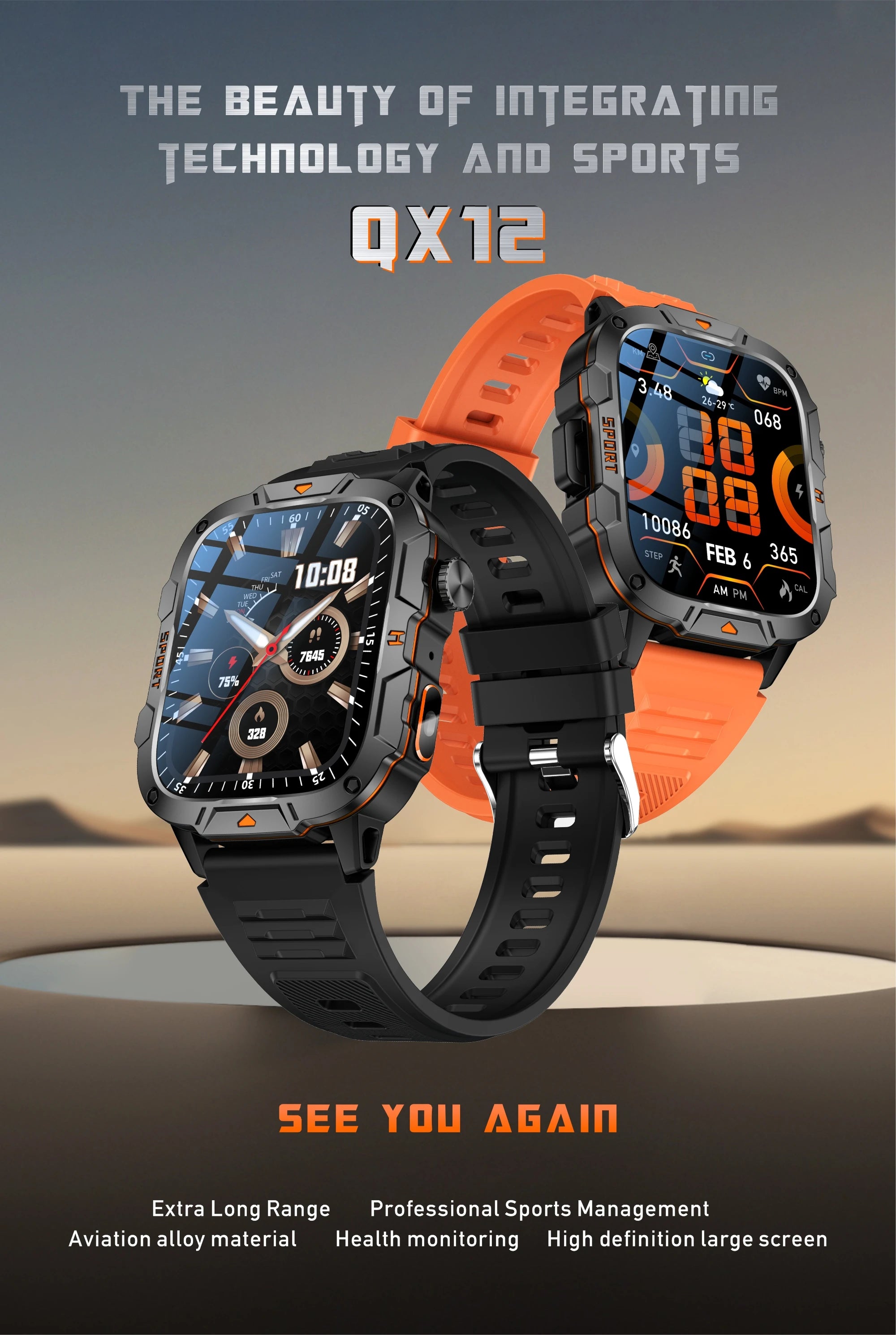 Military-Grade Smartwatch for Men | AMOLED Display | 5ATM Tactical Watch