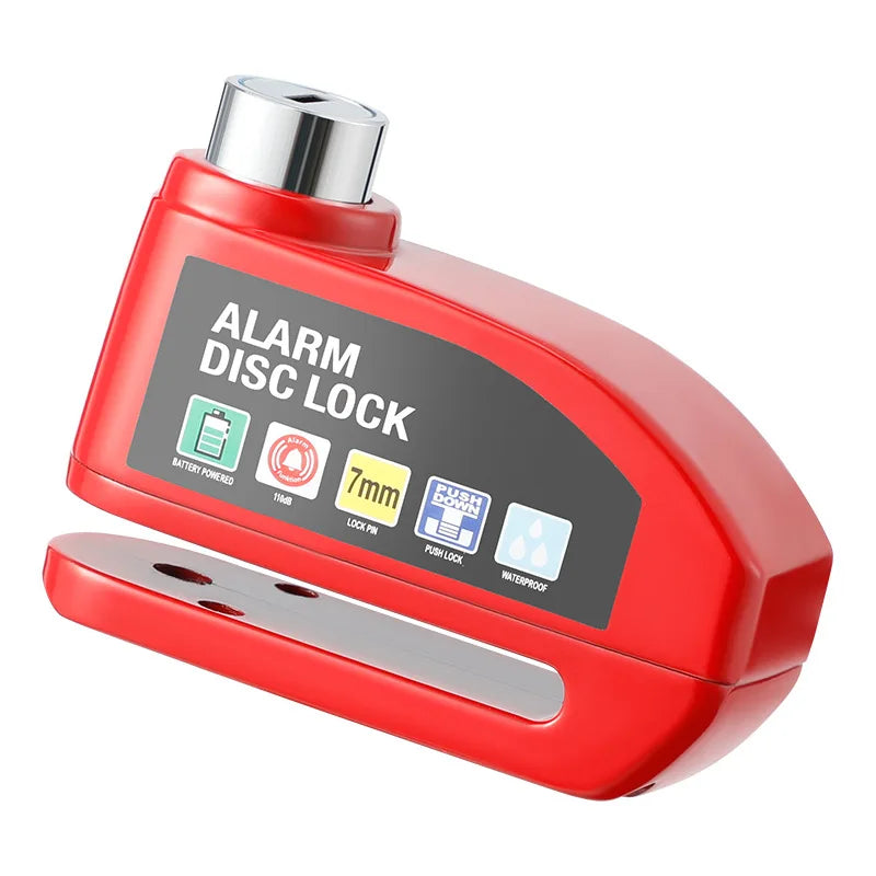 Motorcycle & Bicycle Anti-Theft Disc Brake Alarm Lock - Aluminum Alloy Safety