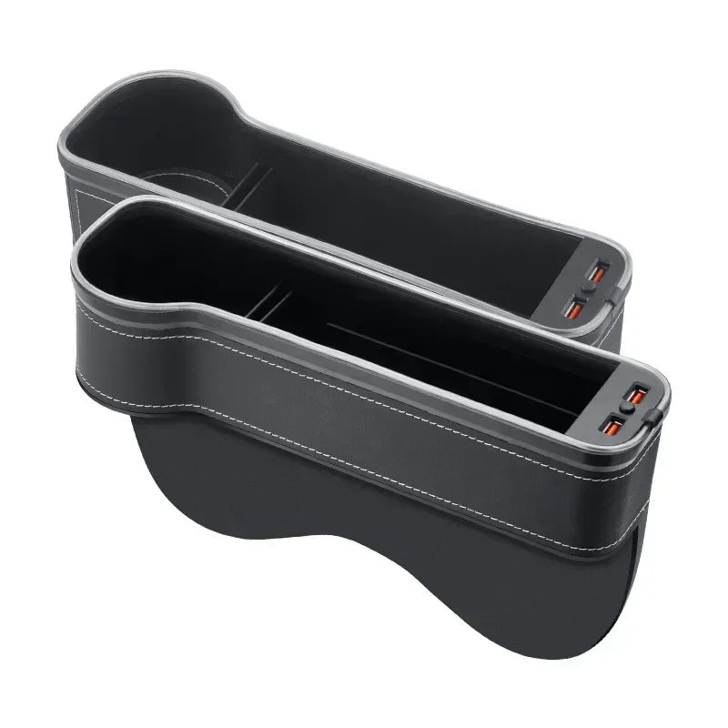 Vabena Car Seat Gap Filler Organizer with Dual USB Charger & LED Light