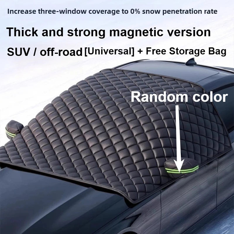 Vabena Car Windshield Snow Cover - All-Season 3 Window Sun Blocker