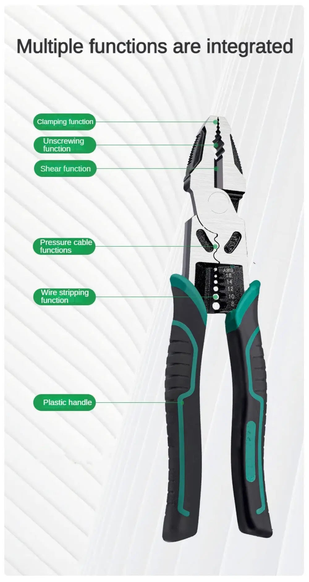 9-Inch Heavy Duty Wire Cutter | Precision Needle Nose Pliers
