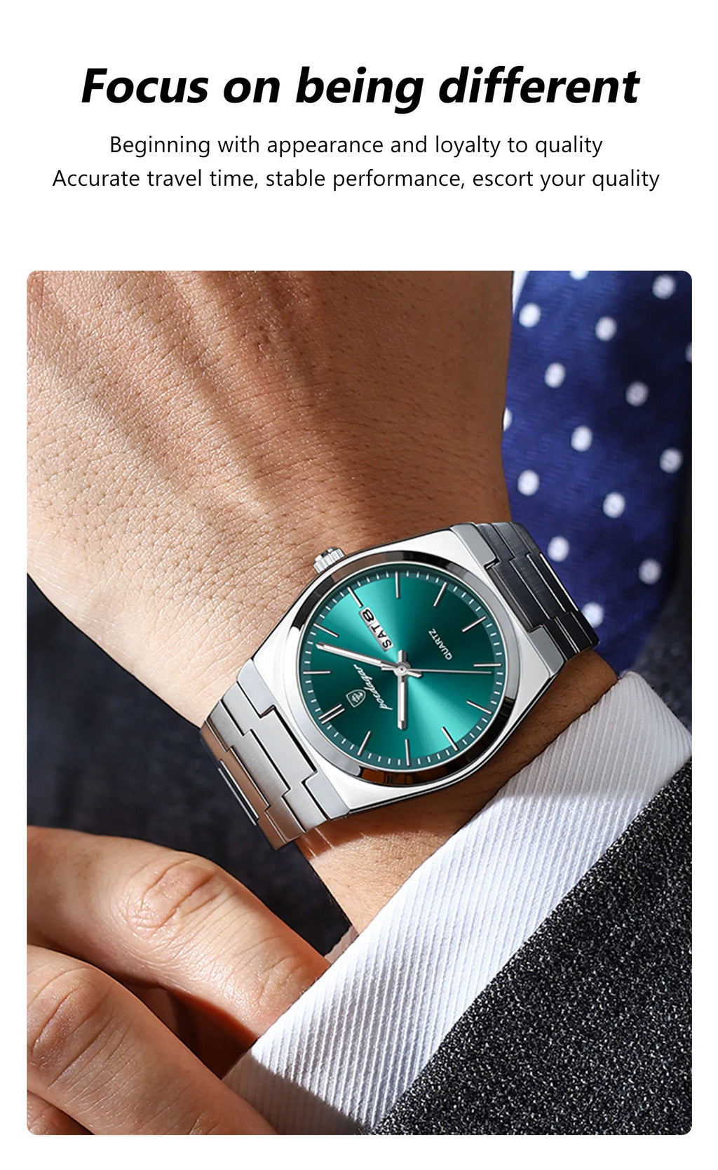POEDAGAR Luxury Men's Quartz Watch - Waterproof, Luminous, Date & Week