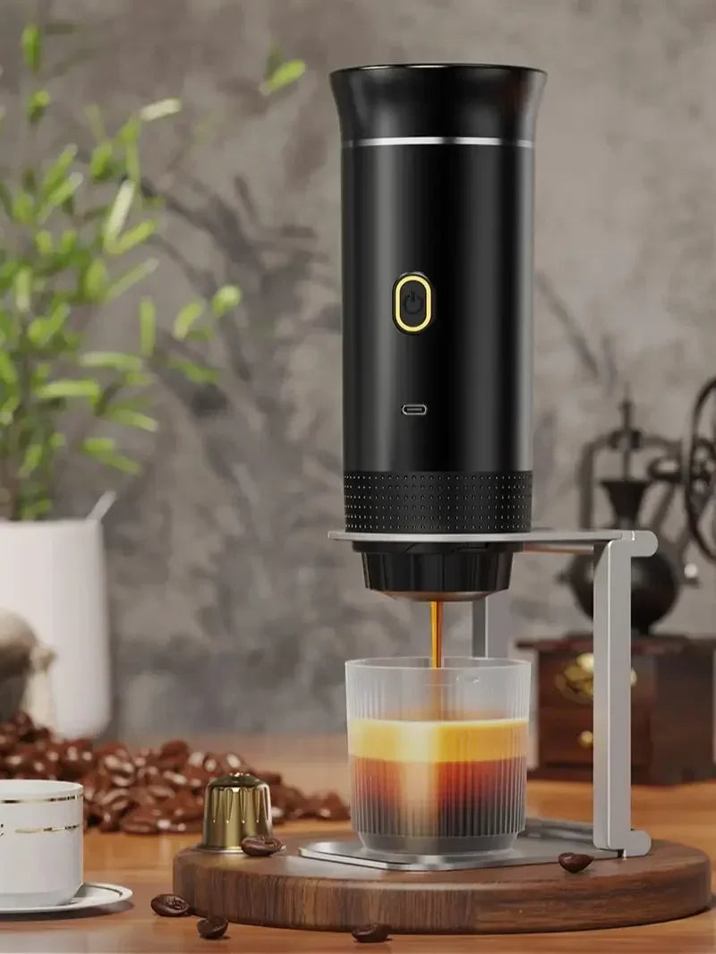 DENOKIN Wireless Portable Espresso Machine for Car - On-the-Go Coffee Maker