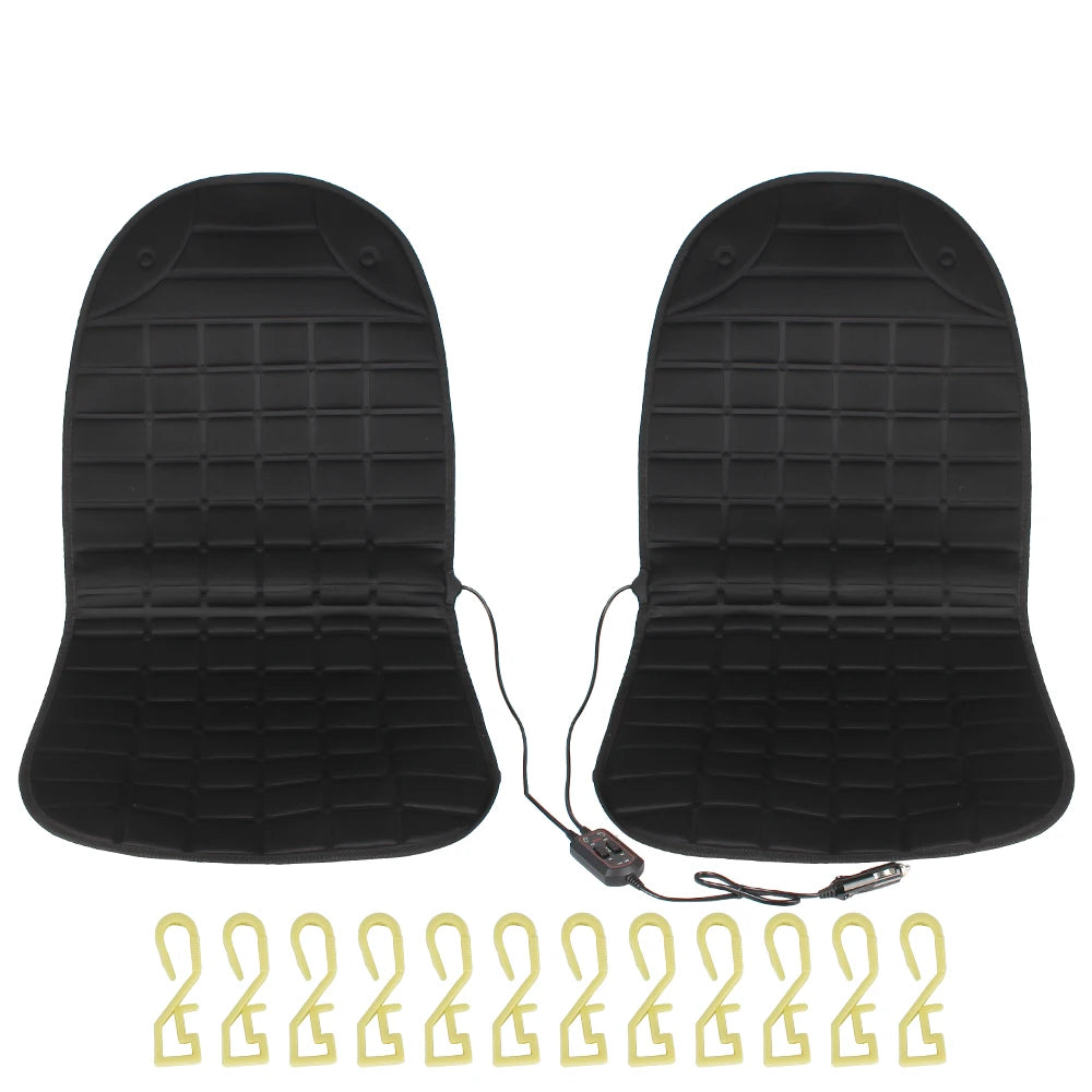 12V Universal Heated Car Seat Cushion Cover – Instant Winter Warmth