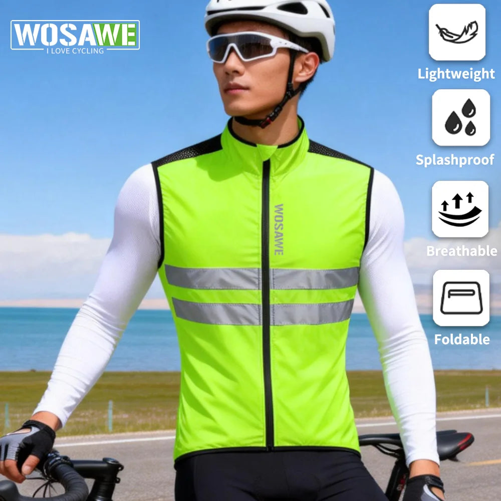 WOSAWE Ultralight Cycling Vest - Water & Wind Resistant Gilet