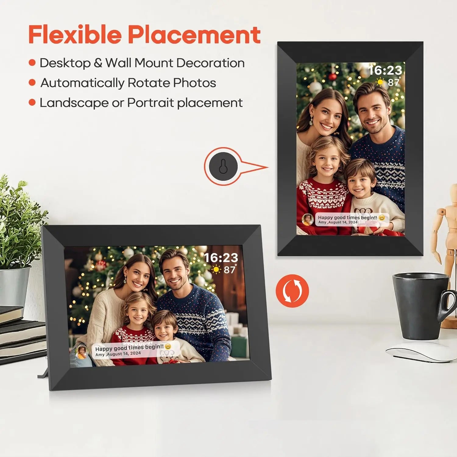 Frameo 10.1" Smart WiFi Digital Photo Frame | Touch IPS HD Display