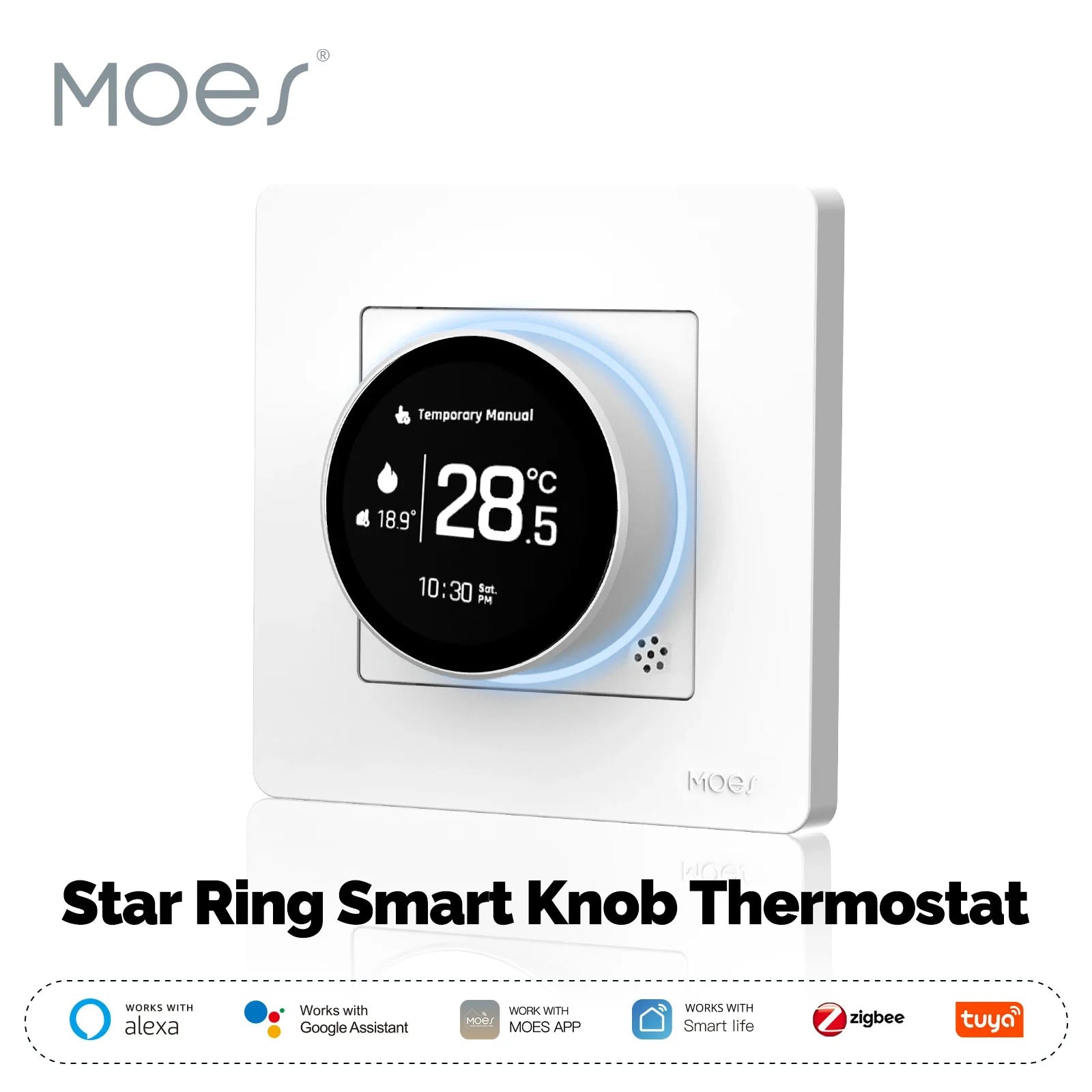 MOES Smart Knob Thermostat - Wi-Fi Heating Control