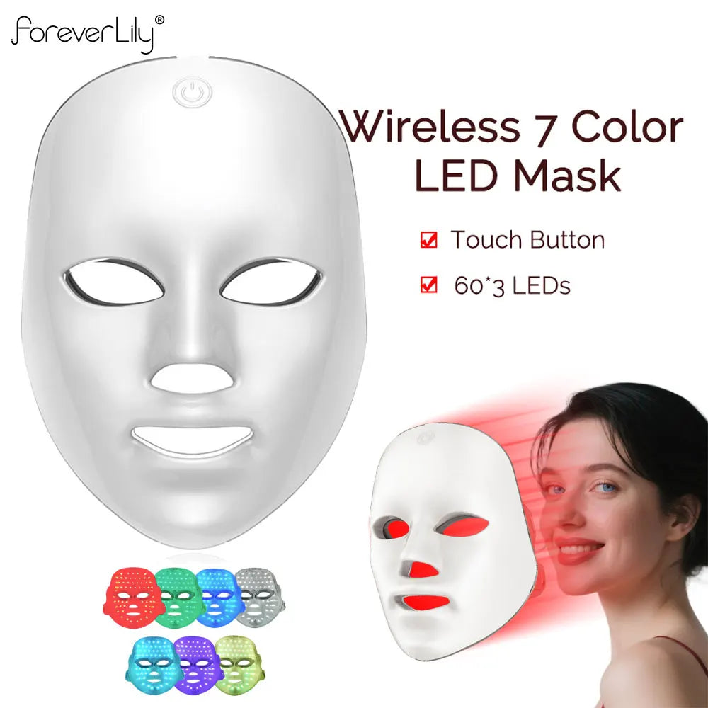 Vabena Wireless LED Mask: 7-Color Photon Therapy for Youthful Skin