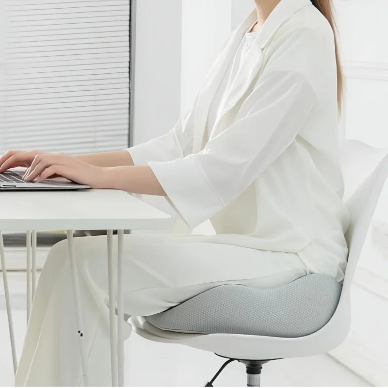 Portable Memory Foam Seat Cushion - U-Shaped Ergonomic Support for Office, Car, & Travel
