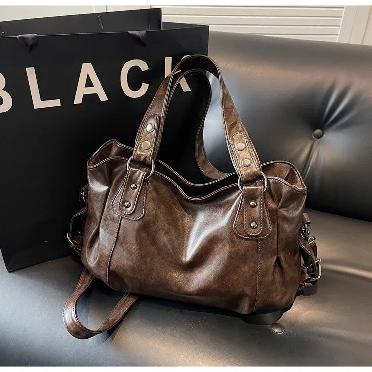 Vabena 2026 Soft Interior Shoulder Bags - High Quality Contrasting PU Handbags