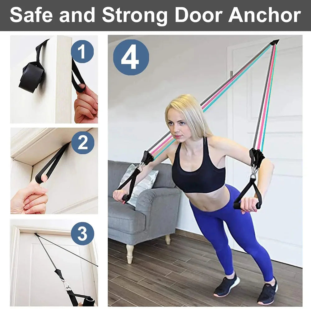 Resistance Bands Set: Full Body Workout for Strength Training & Fitness